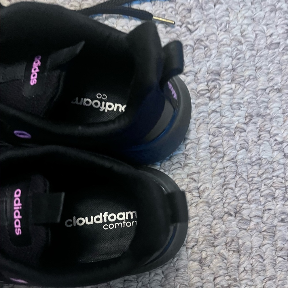 Adidas Black and Pink Cloudfoam Sneakers - Picture 6 of 12
